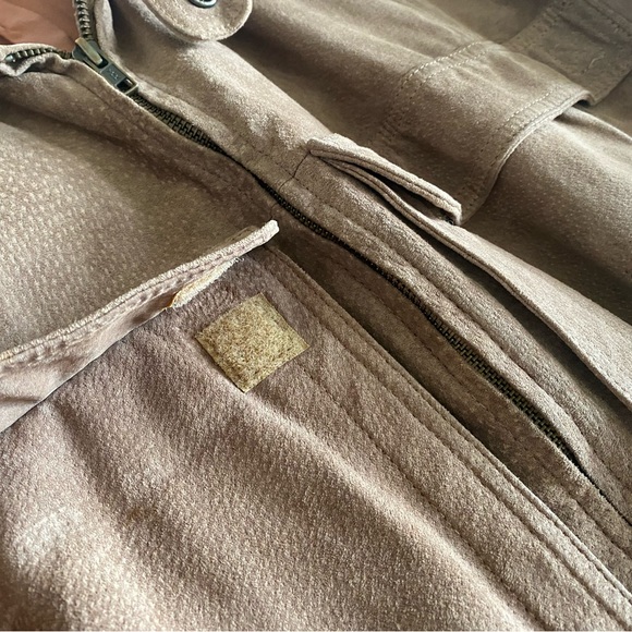 Vintage 90s Authentic Suede Jacket Mens Size 38 - Picture 5 of 10